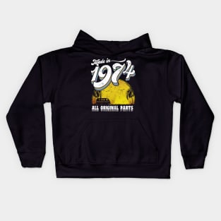 Made in 1974 All Original Parts Kids Hoodie